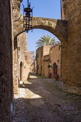 Mittelalterliche Gasse auf Rhodos