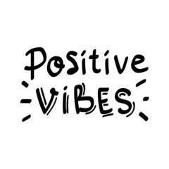 Hand drawn lettering phrase on white background