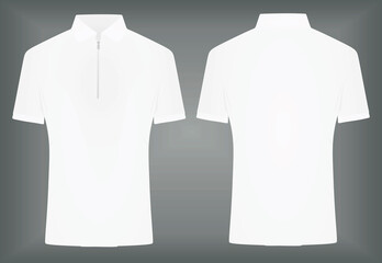 White man zip top t shirt. vector illustration © marijaobradovic