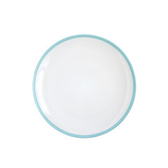 Ceramic plate isolated on white background with clipping path