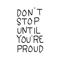 Motivational hand drawn lettering