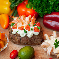 baked and stuffed sweet potato