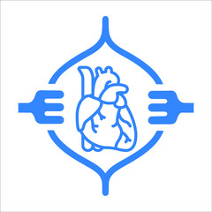 Cardiothoracic surgery or heart surgery icon