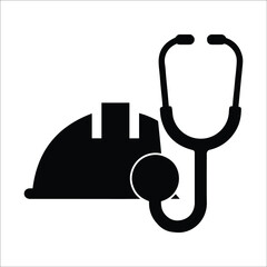 Workplace safety or stethoscope icon