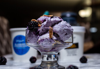 ice cream berry flavour purple ice cream