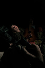 Stalker woman playing a guitar