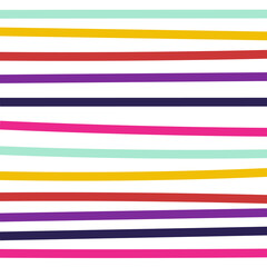 Abstract striped background. Multicolored lines. Square format. Vector illustration, flat design