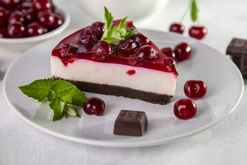 Cherry cheesecake