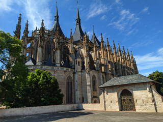 Fototapeta na wymiar St. Barbara gothic cathedral in Kutna Hora, Bohemia