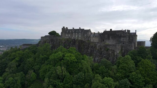 Stirling Castle in Scotland 4K footage