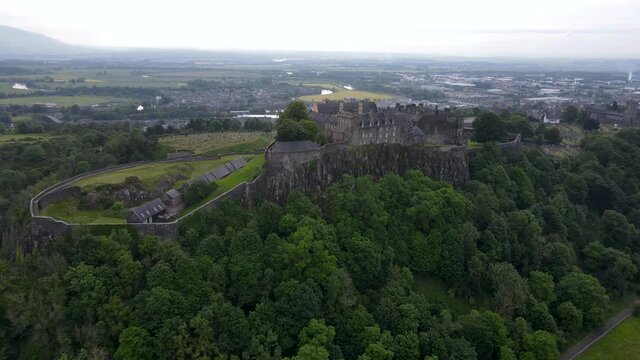 Stirling Castle in Scotland 4K footage