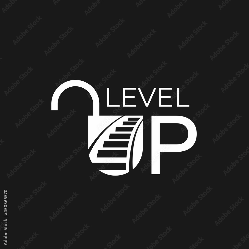 Wall mural level up logo vector