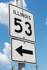 Illinois Route 53 sign.