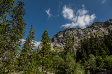 Obraz premium Landscape view of the Swiss Alpes, shot near Kandersteg, Bern, Switzerland