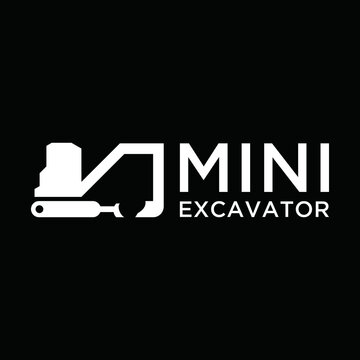 Excavator logo design vector, equipment logo