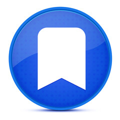 Bookmark aesthetic glossy blue round button abstract