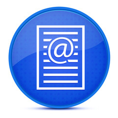 Email address page aesthetic glossy blue round button abstract