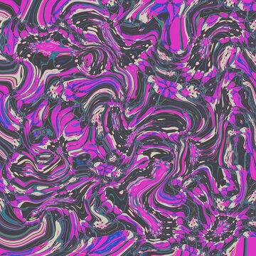 Purple Yellow Psychedelic Groovy Swirls 