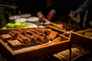 Brownie chocolate service catering