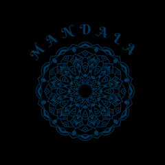 Mandala Blue Vector Circle