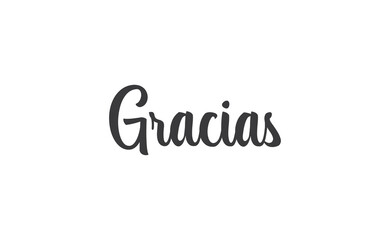 Gracias vector lettering. Thank you in Spanish. Phrase handwritten calligraphy.