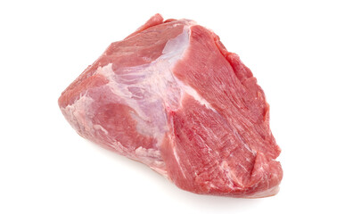 Pork ham, isolated on white background.