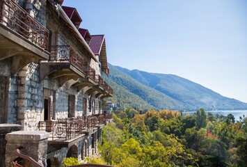 Obraz premium old bridge in the mountains