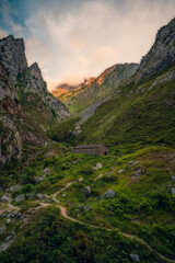 Naklejka premium mountain river in the mountains, Ruta del Cares, León, Asturias