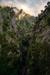 view from the top of mounta, in Ruta del Cares, León