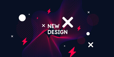 Trendy abstract background. Composition of geometric forms. Modern vector illustration