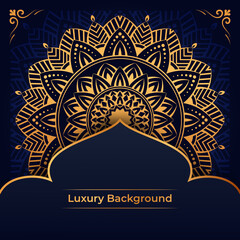 luxury mandala background with golden arabesque pattern. arabic Islamic east style.