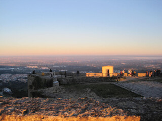 sunset over the city