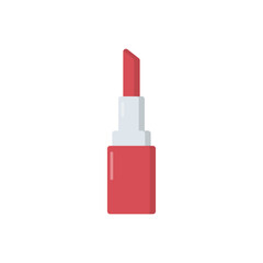 Lipstick Icon in Cartoon style. Female Beauty Product for Lip Makeup Pictogram. Pomade with Cap Icon. Cosmetic Balm for Lip. Isolated Vector Illustration