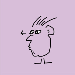 Advertising poster. A person will see something.