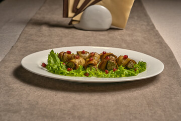 Rolls with pate and herbs