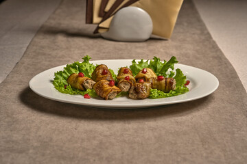 Rolls with pate and herbs