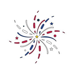 Isolated colored firework explosion icon Vector illustration