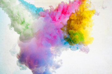 drops of ink paint in the water  smooth background