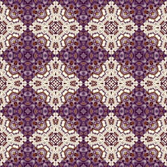 Seamless ornamental decorative pattern. Mosaic art texture.