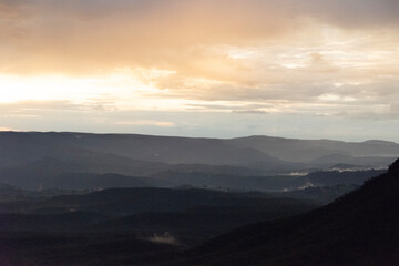 sunrise in the mountains