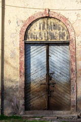 Old building with a vintage door.