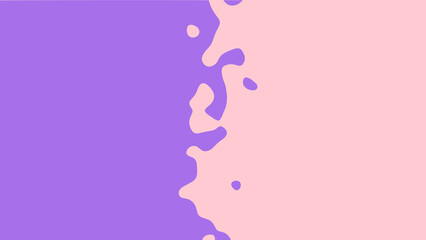 The transition from purple to pink with uneven border line, interpenetration of colors. Vector illustration