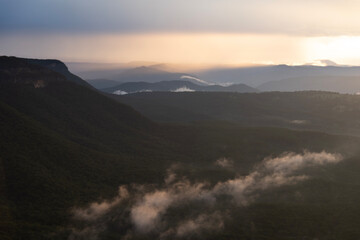 sunrise in the mountains