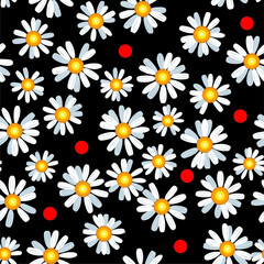 Daisy chamomile seamless vector pattern
- 450580528