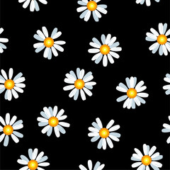 Daisy chamomile seamless vector pattern
- 450580561