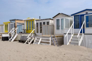 Kussenhoes Beach houses on the beach of Wijk aan Zee, Noord-Holland Province, The Netherlands © Holland-PhotostockNL