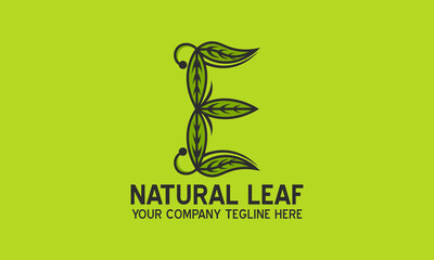 Natural Leaf - E letter Logo Design