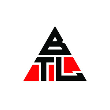 BTL triangle letter logo design with triangle shape. BTL triangle logo design monogram. BTL triangle vector logo template with red color. BTL triangular logo Simple, Elegant, and Luxurious Logo. BTL 