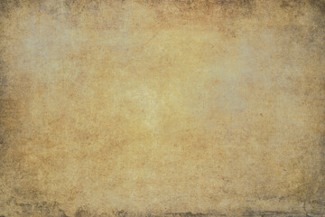 Obraz premium Old paper background. Painted illustration. Grunge template for design. Watercolor background texture for business. Blank. Aged wallpaper for card. Vintage. Handmade textured backdrop. 
