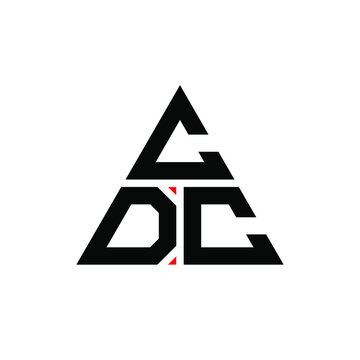 CDC triangle letter logo design with triangle shape. CDC triangle logo design monogram. CDC triangle vector logo template with red color. CDC triangular logo Simple, Elegant, and Luxurious Logo. CDC 